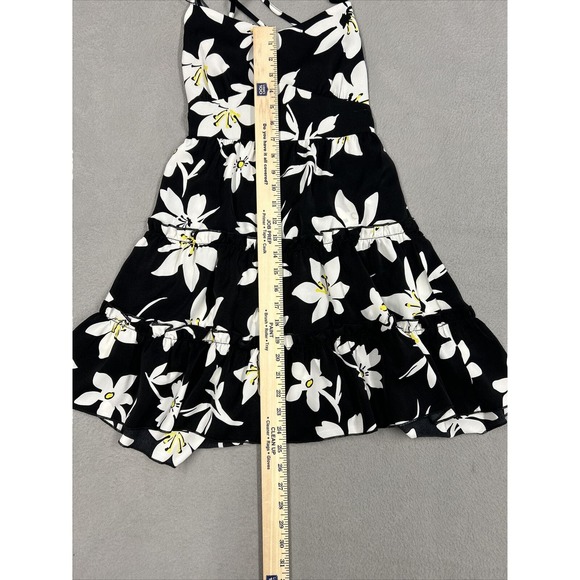 Hyfve Dress Womens Size Small Black White Yellow Flowers Ruffles Summer Sun Cute - Picture 6 of 13